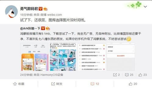 體驗鴻蒙版微博 僅9.1MB，純凈無廣告的社交新體驗